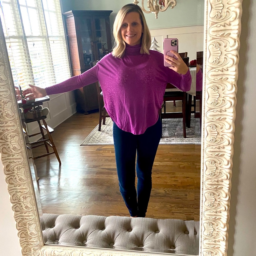 Free People lightweight turtleneck top.